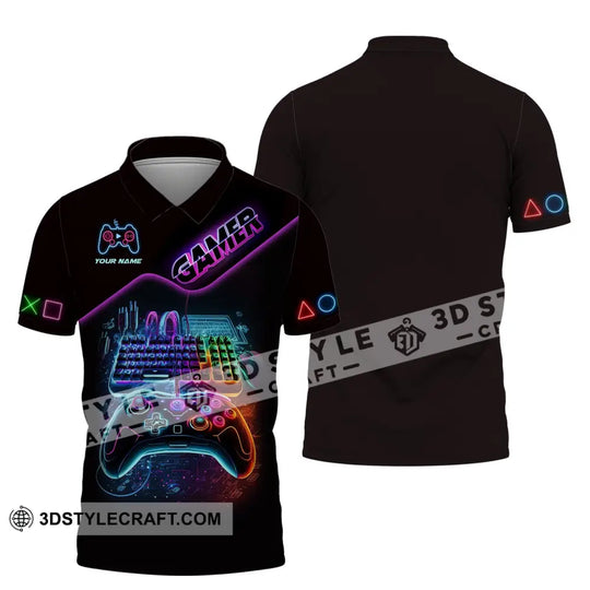 Unisex Shirt, Custom Name Shirt for Game Lover, Gamer T-shirt, Gift for Gamers style option 4