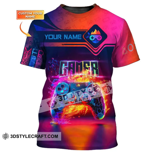 Unisex Shirt, Custom Name Shirt for Gamers, Gamer T-shirt, Gift for Game Lover style option 1