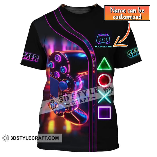 Unisex Shirt, Custom Name Shirt for Gamers, Gamer T-shirt, Gift for Game Lover style option 1
