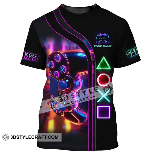 Unisex Shirt, Custom Name Shirt for Gamers, Gamer T-shirt, Gift for Game Lover style option 2