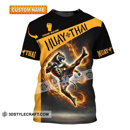 Unisex Shirt, Custom Name Shirt for Muay Thai Lover, Muay Thai T-Shirt Hoodie Long Sleeve Shirt style option 1