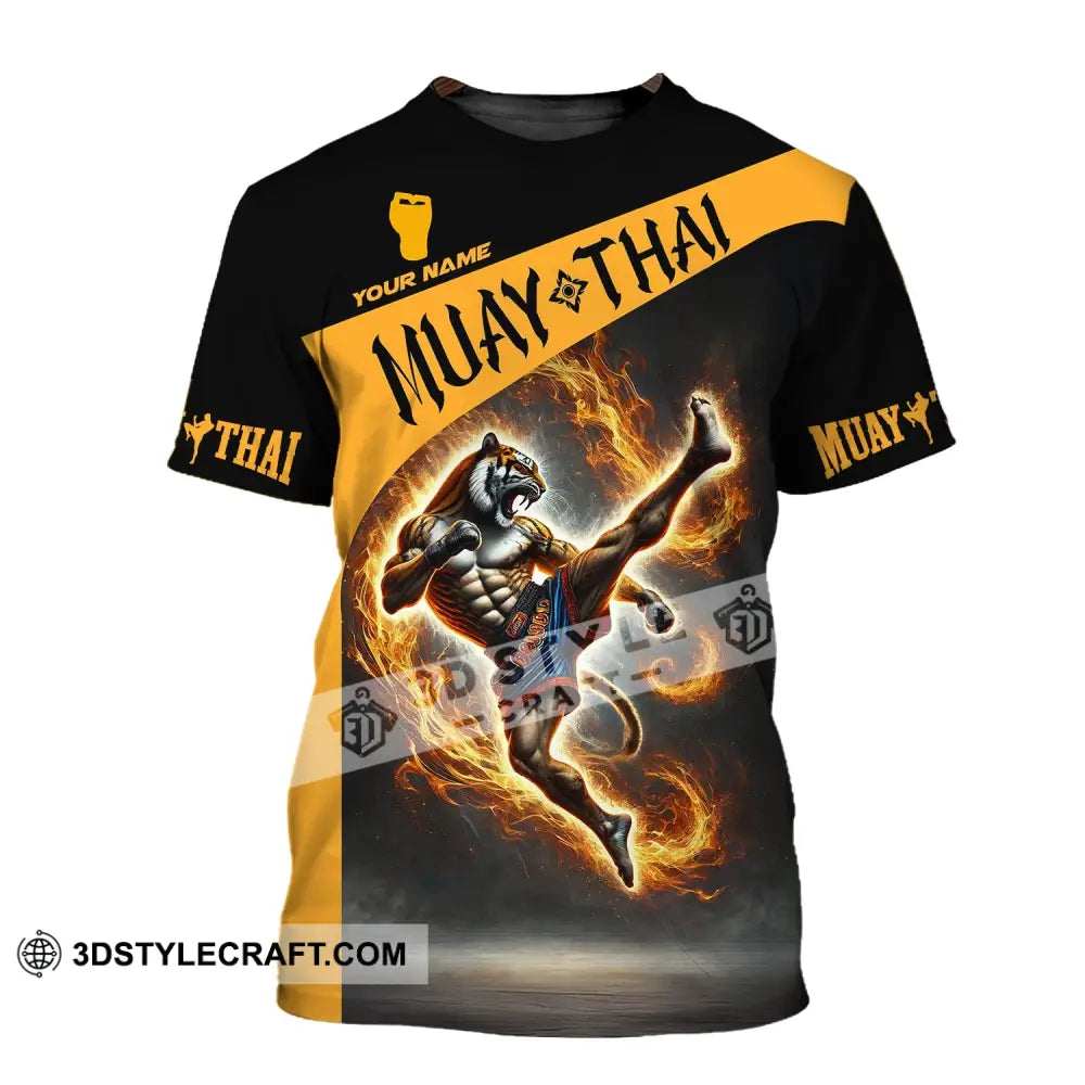 Unisex Shirt Custom Name For Muay Thai Lover T-Shirt Hoodie Long Sleeve / S T-Shirt