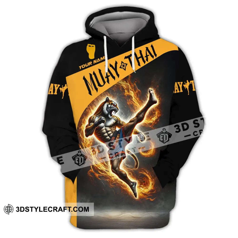 Unisex Shirt Custom Name For Muay Thai Lover T-Shirt Hoodie Long Sleeve / S T-Shirt