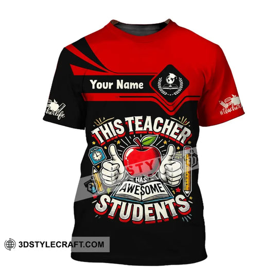 Unisex Shirt, Custom Name Shirt for Teacher, Teacher Life Tee, Back To School Gift style option 2