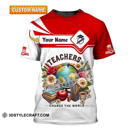 Unisex Shirt, Custom Name Shirt for Teacher, Teacher Polo Long Sleeve, Back To School Gift style option 1