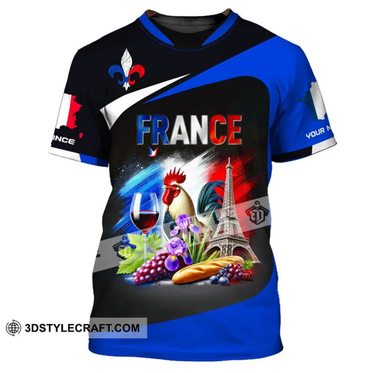 Unisex Shirt, Custom Name France Shirt, France Love Polo Long Sleeve Shirt, France Gift style option 2