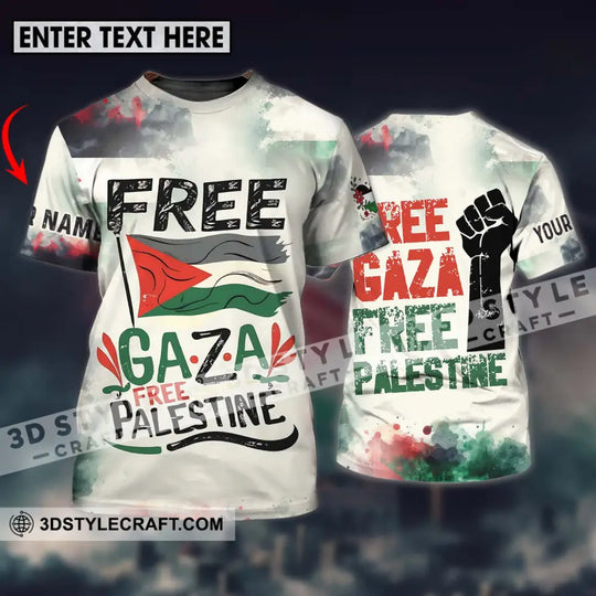 Unisex Shirt - Custom Name Shirt, Free Gaza Free Palestine style option 1