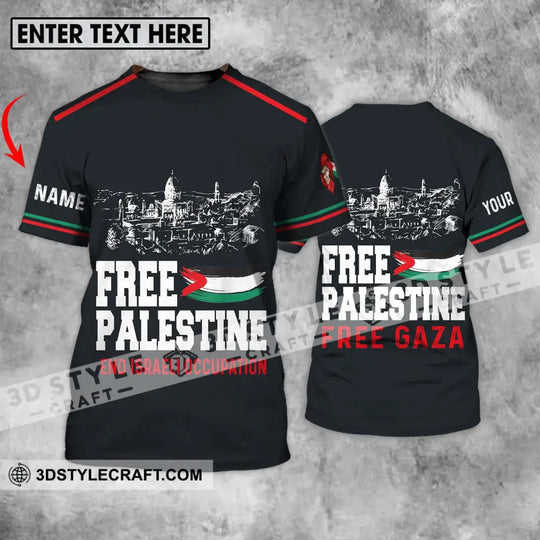 Unisex Shirt - Custom Name Free Palestine And Israeli Occupation Shirt style option 1