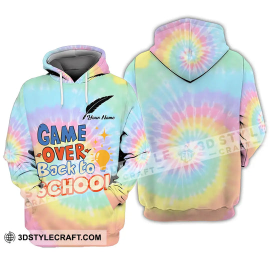 Unisex Shirt - Custom Name Game Over Back To School Shirt style option 3