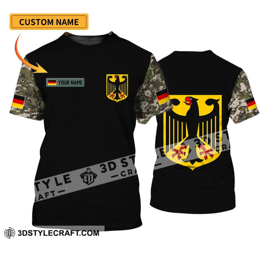 Unisex Shirt - Custom Name Shirt - Germany Army 3D Shirt style option 1