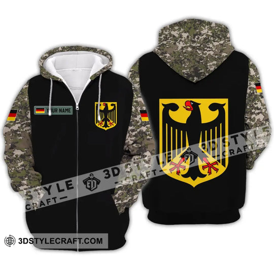 Unisex Shirt - Custom Name Shirt - Germany Army 3D Shirt style option 4