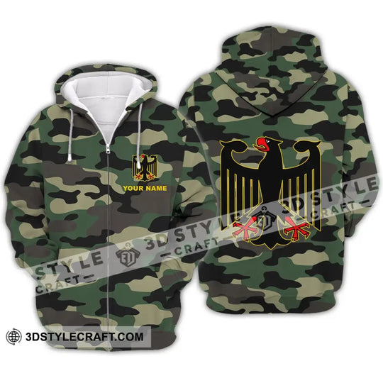 Unisex Shirt - Custom Name Shirt - Germany Camo All Over Shirt style option 4
