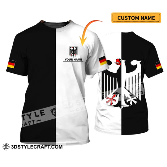 Unisex Shirt - Custom Name Shirt - Germany Deutschland Half Black Half White Sport Shirt style option 1