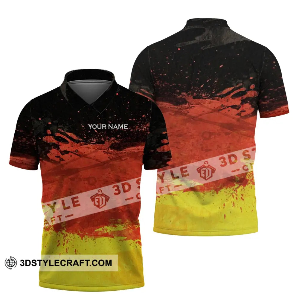 Unisex Shirt - Custom Name Germany Flag Color Polo / S T-Shirt
