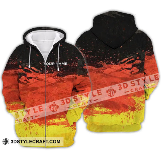 Unisex Shirt - Custom Name Shirt - Germany Flag Color Shirt style option 4