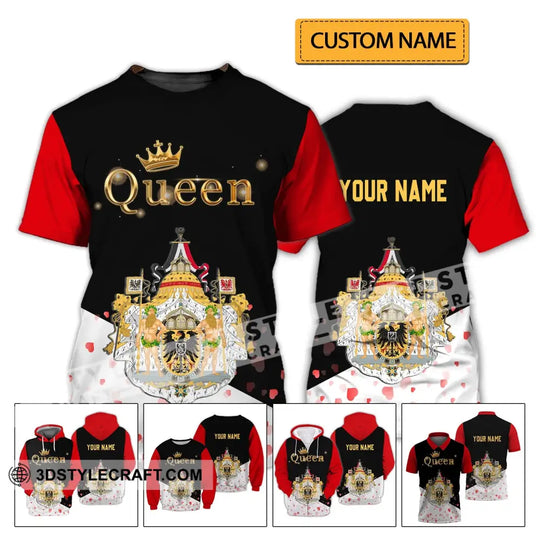 Unisex Shirt - Custom Name Shirt - Germany Queen Valentine Shirt style option 2