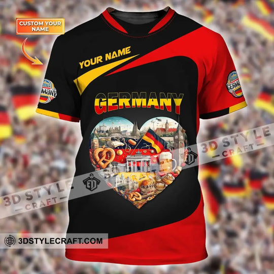 Unisex Shirt, Custom Name Germany T-Shirt, German Polo Shirt, Germany Love Shirt style option 2