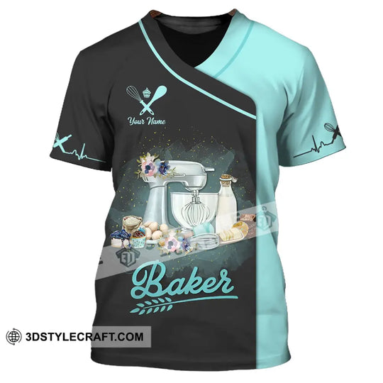 Unisex Shirt - Custom Name Shirt - Gift For Baker Kitchen, Custom Name Chef Shirt style option 2