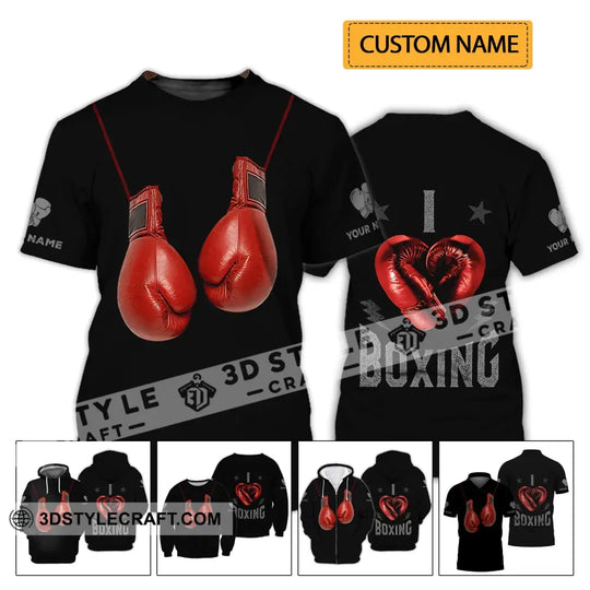 Unisex Shirt - Custom Name Shirt - Gift For Boxing Lover, Custom Boxing Name Shirt style option 2