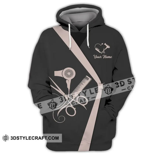 Unisex Shirt - Custom Name Shirt - Gift For Hairdresser Lover, Custom Name Hairdresser Dark 3D Shirt style option 2