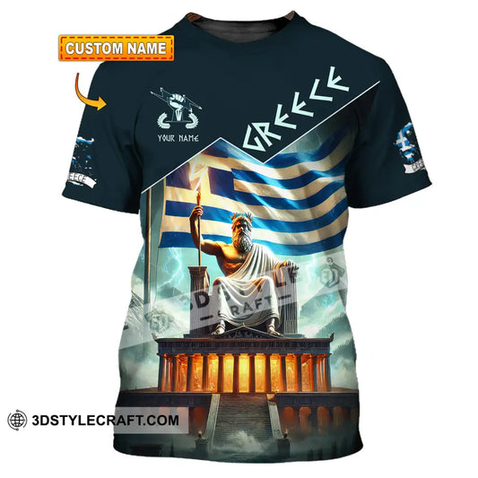 Unisex Shirt Custom Name Greece T-Shirt Lover Gift T-Shirt