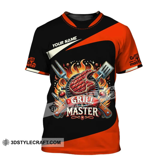 Unisex Shirt, Custom Name Grill Master Shirt, Chef T-Shirt Hoodie Long Sleeve Shirt style option 2