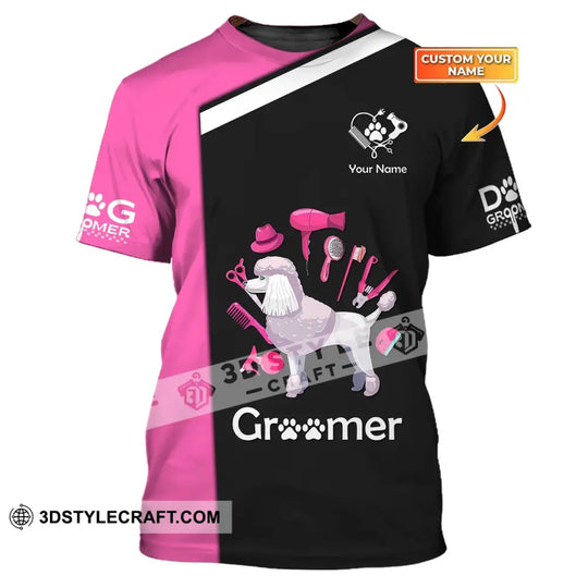 Unisex Shirt, Custom Name Groomer Shirt, Pet Grooming T-Shirt, Dog Grooming Shirts style option 1