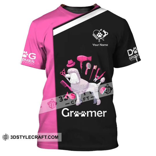 Unisex Shirt, Custom Name Groomer Shirt, Pet Grooming T-Shirt, Dog Grooming Shirts style option 2