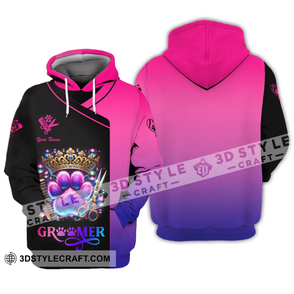 Unisex Shirt Custom Name Groomer Pet Shop T-Shirt Hoodie / S T-Shirt