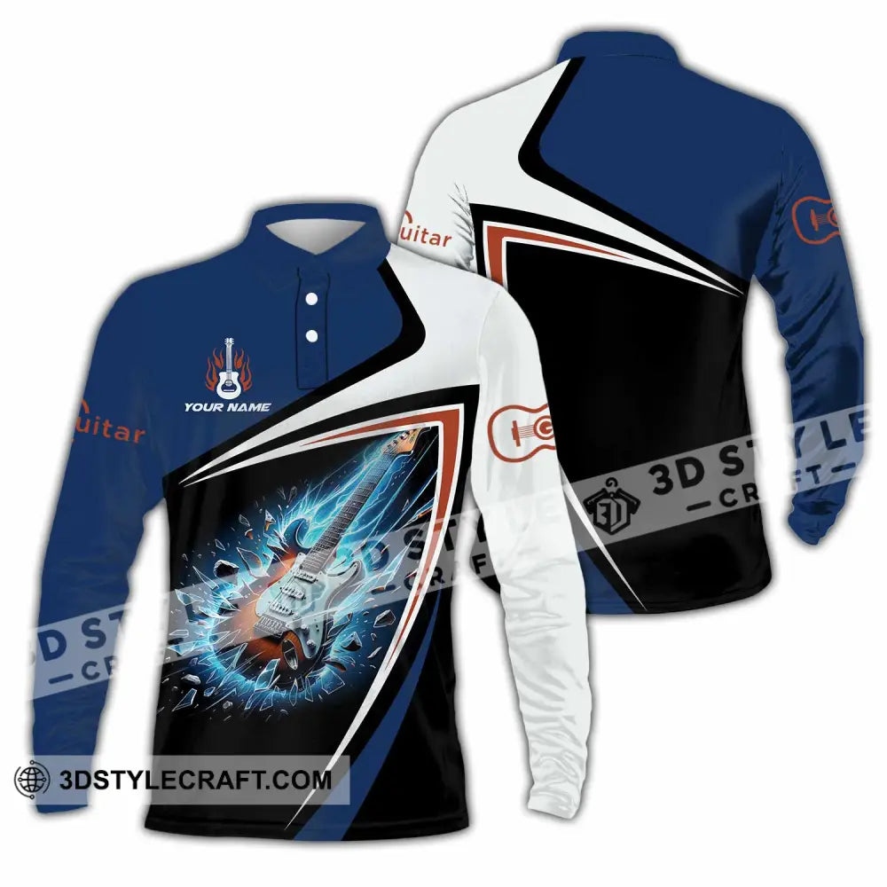 Unisex Shirt Custom Name Guitarist Guitar Lover Gift Long Sleeve Polo / S T-Shirt