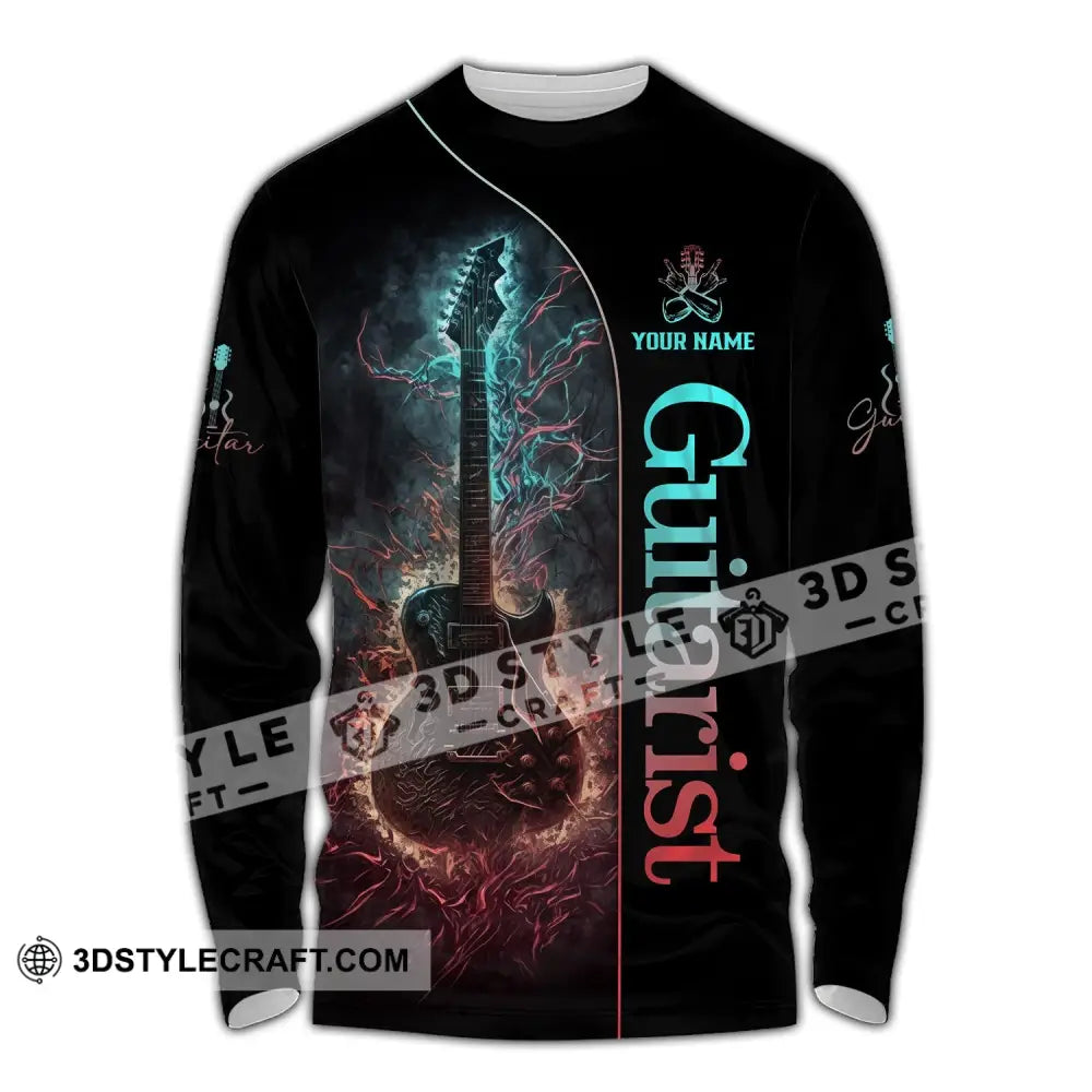 Unisex Shirt Custom Name Guitarist Guitar Lover Gift Long Sleeve / S T-Shirt