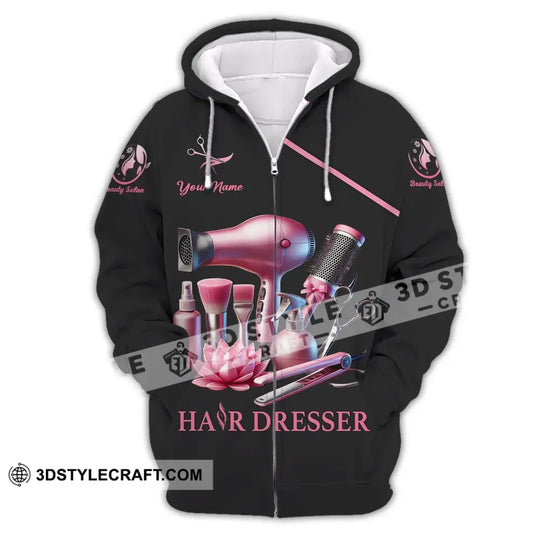 Unisex Shirt - Custom Name Hair Dresser Shirt style option 3