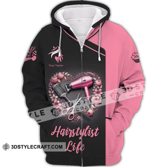 Unisex Shirt, Custom Name Hairstylist Shirt, Baber Shop T-Shirt, Hairstylist  Polo Long Sleeve style option 3