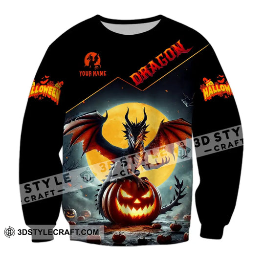 Unisex Shirt - Custom Name Halloween Fire Dragon Shirt style option 4