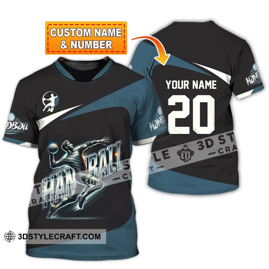 Unisex Shirt, Custom Name Handball Shirt, Handball Long Sleeve Hoodie Polo Shirt, Handball Team Uniform style option 1