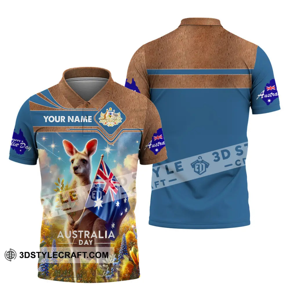 Unisex Shirt Custom Name Happy Australia Day Lover Gift Polo / S T-Shirt