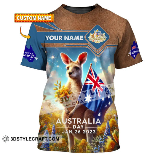 Unisex Shirt Custom Name Happy Australia Day Lover Gift T-Shirt
