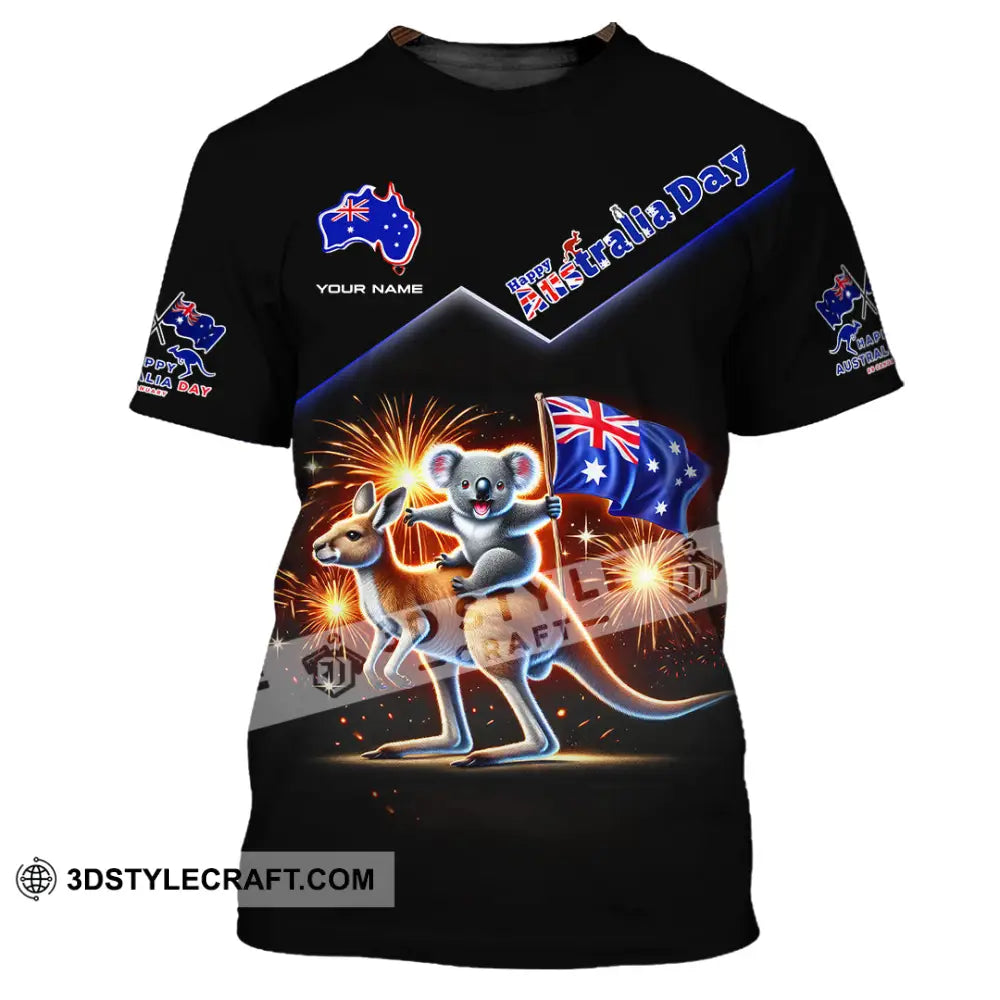 Unisex Shirt Custom Name Happy Australia Day Lover Gift T-Shirt / S T-Shirt