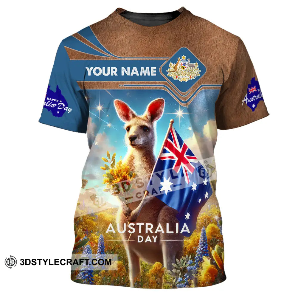 Unisex Shirt Custom Name Happy Australia Day Lover Gift T-Shirt / S T-Shirt