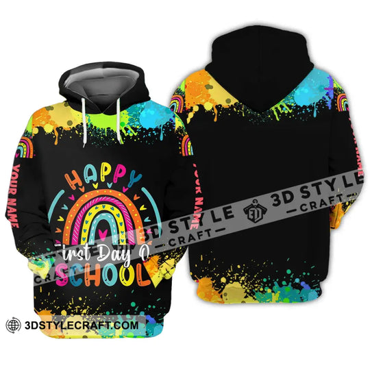 Unisex Shirt - Custom Name Happy First Day Of School Shirt style option 3