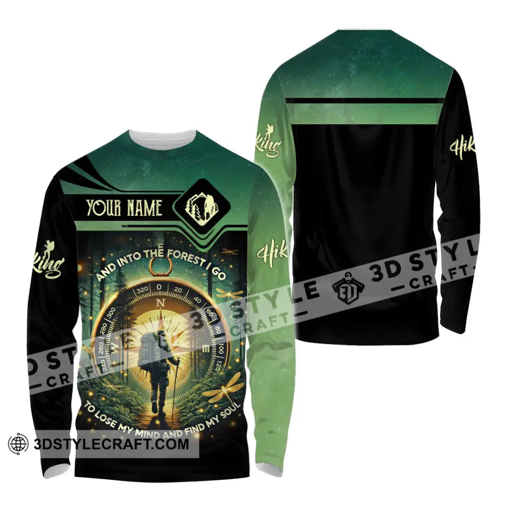 Unisex Shirt Custom Name Hiking Lover Gift Long Sleeve / S T-Shirt