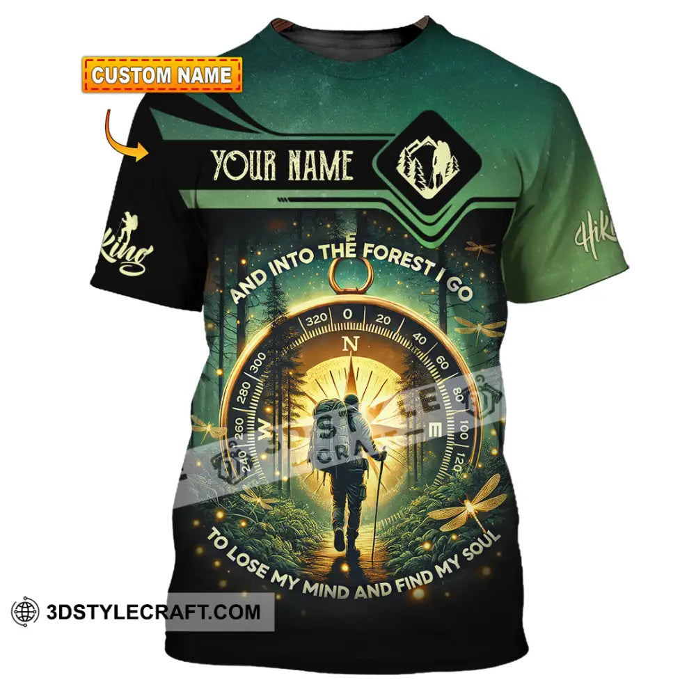 Unisex Shirt Custom Name Hiking Lover Gift T-Shirt