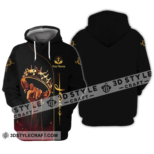 Unisex Shirt - Custom Name Shirt Holding Crown Of Thorns Jesus style option 3