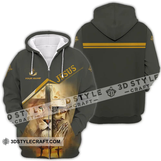 Unisex Shirt - Custom Name Shirt Holy Cross Lion Jesus style option 3