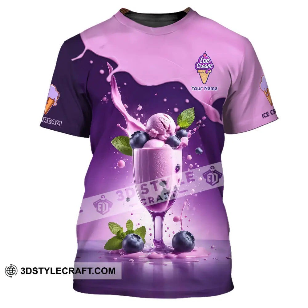 Unisex Shirt Custom Name Ice Cream Gift For Lover T-Shirt / S T-Shirt