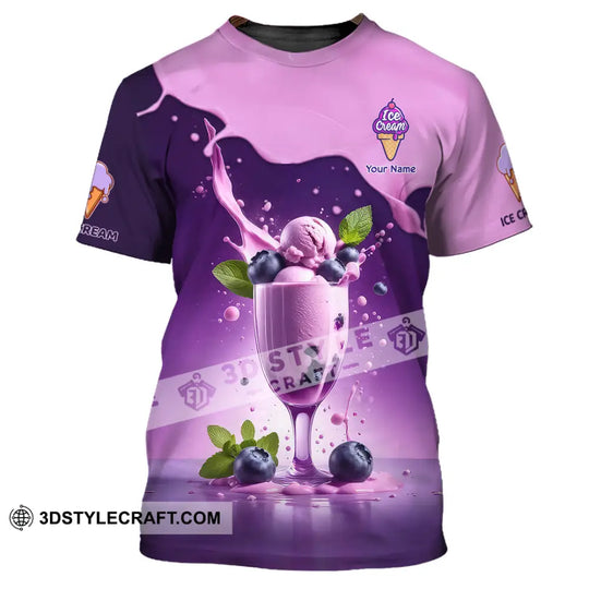 Unisex Shirt, Custom Name Ice Cream Shirt, Gift for Ice Cream Lover style option 2