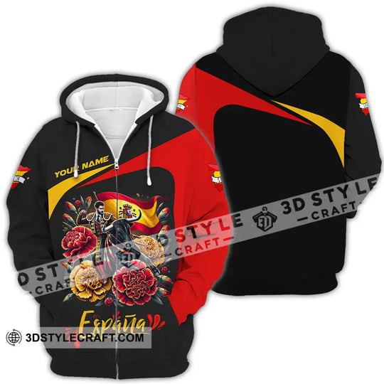 Unisex Shirt - Custom Name Icon Spain Shirt style option 4