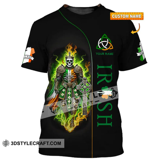 Unisex Shirt, Custom Name Ireland Shirt, Irish Polo Long Sleeve Shirt style option 1