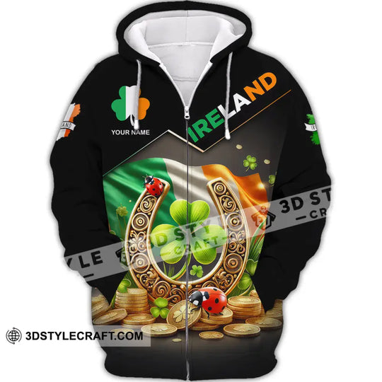 Unisex Shirt, Custom Name Ireland Shirt, Ireland Polo Long Sleeve Shirt style option 3