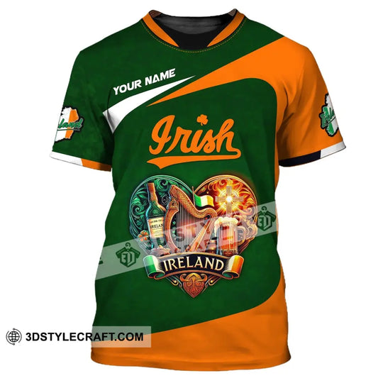 Unisex Shirt, Custom Name Irish T-Shirt, Ireland Polo Hoodie Shirt, Ireland Love Shirt style option 2